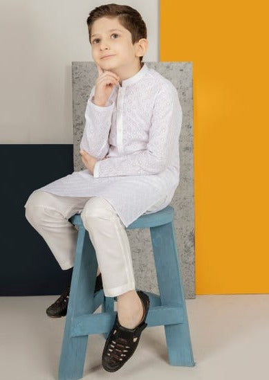 White - Boys Kameez Shalwar