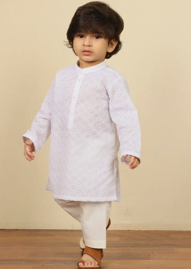 White - Infant Boy's Kameez & Shalwar