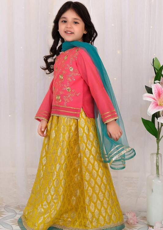 Orange - Girl's Lehnga Dress