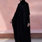 Black : Kaftan Abaya & Hijab Set