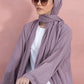 Mauve : Hand Embellished Abaya & Hijab Set