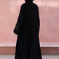 Black : Laser Cut Abaya & Hijab Set
