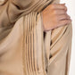 Beige : Button through Abaya
