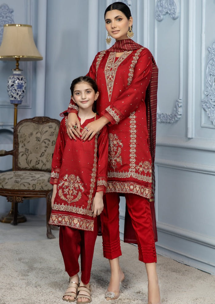 Red - Girl's Kurta