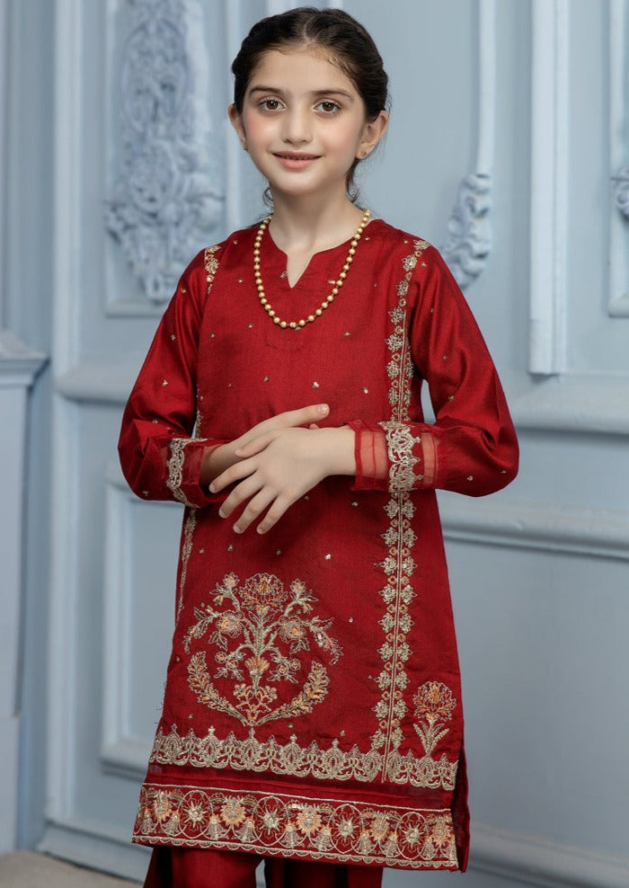 Red - Girl's Kurta