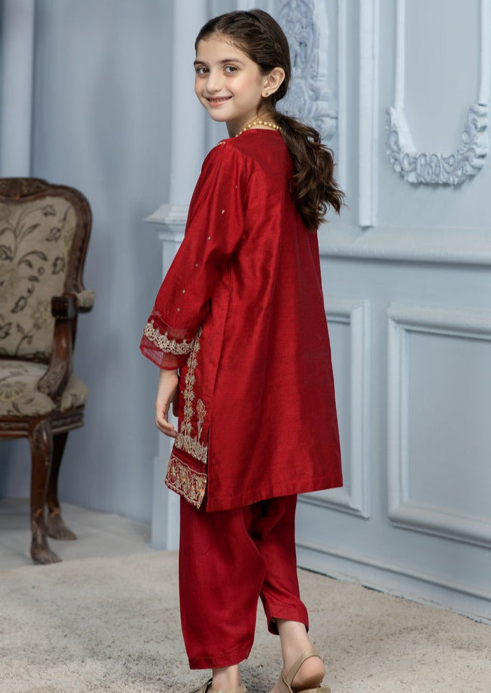 Red - Girl's Kurta