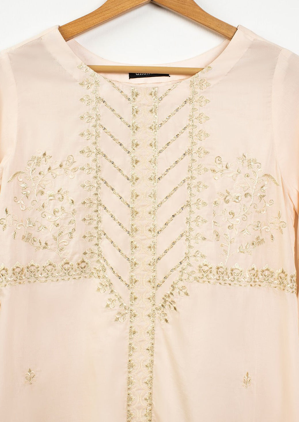 Peach : Embroidered Kurta (Shirt only)