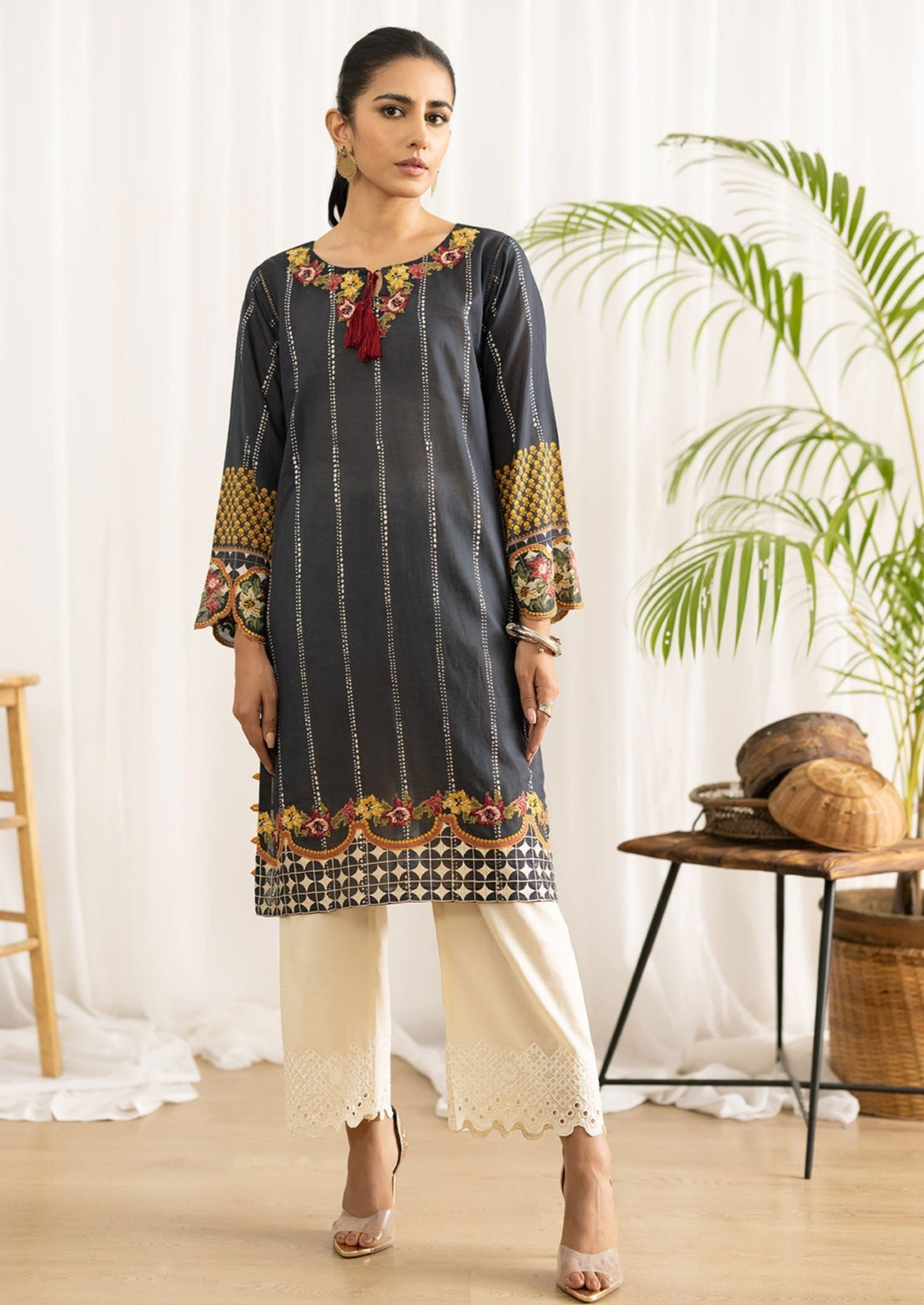 Grey -  Women's Kurta