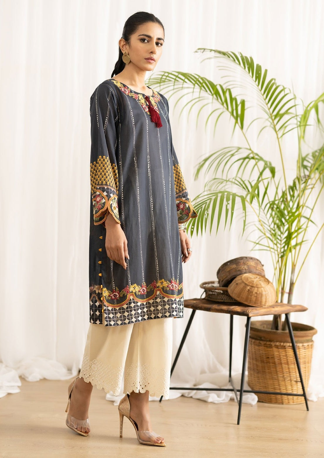 Grey -  Women's Kurta