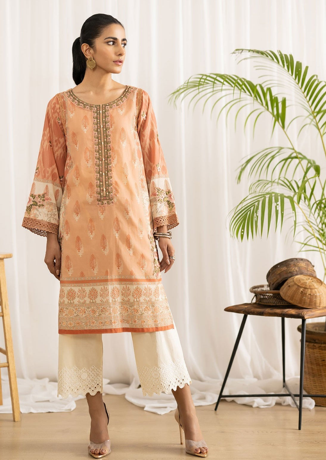 Peach- Women's Kurta