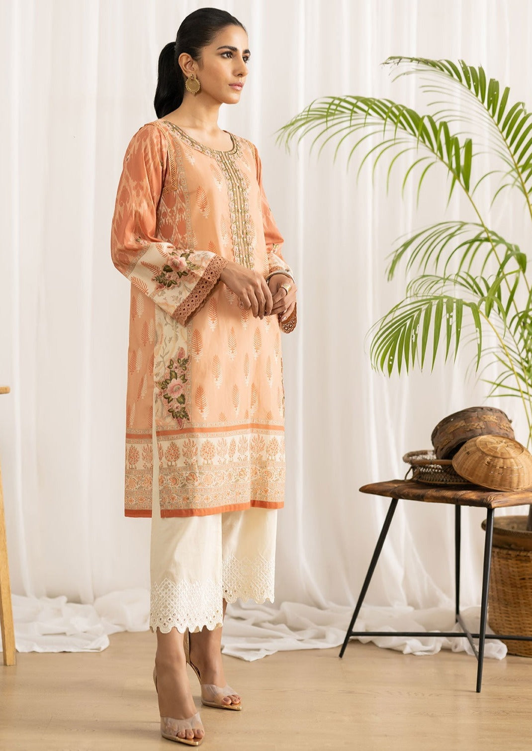 Peach- Women's Kurta