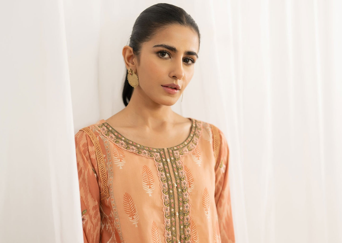 Peach- Women's Kurta