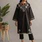 Black - Women's Embroidered Kurta (DC-0426)