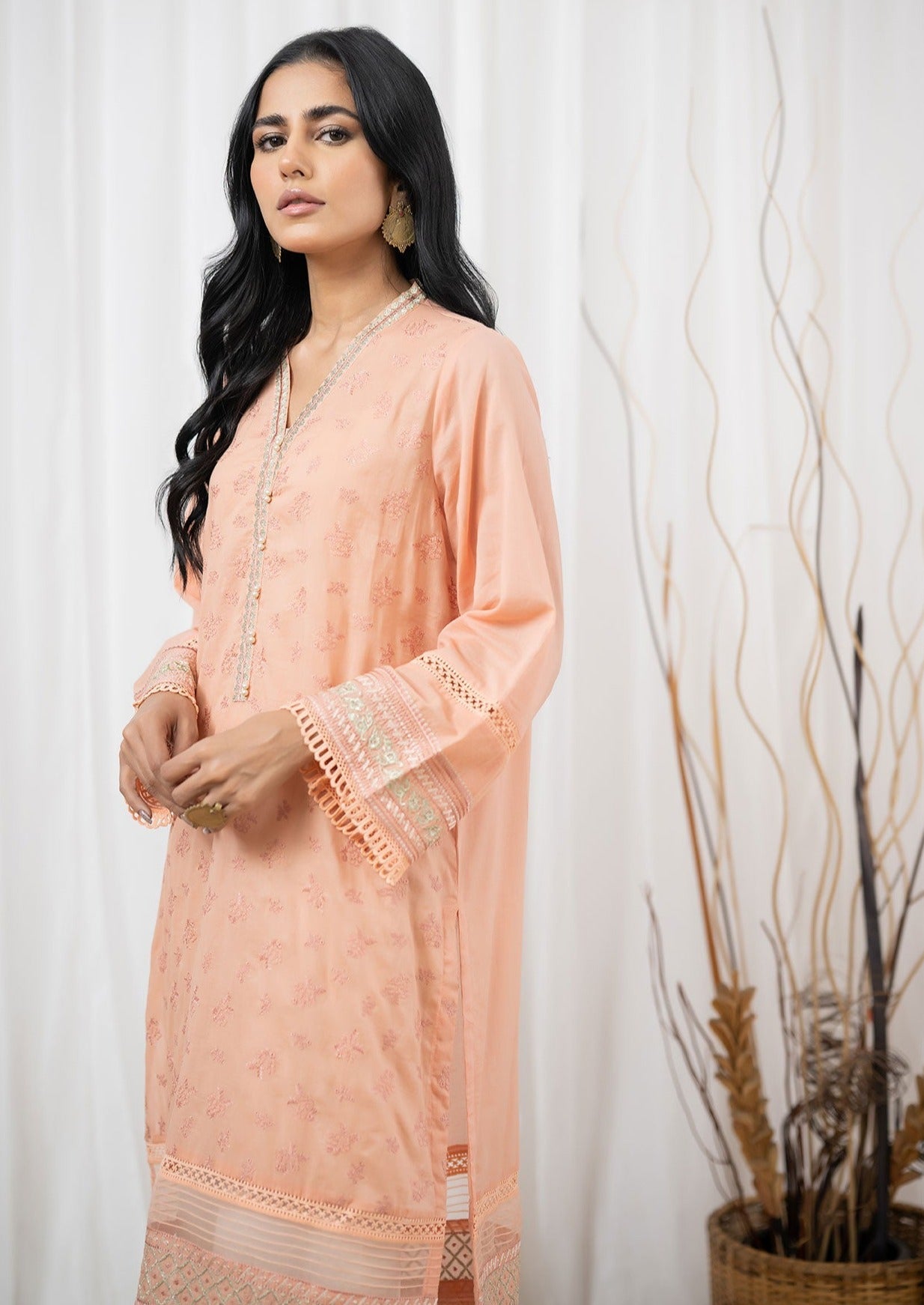 Peach- Women's Kurta