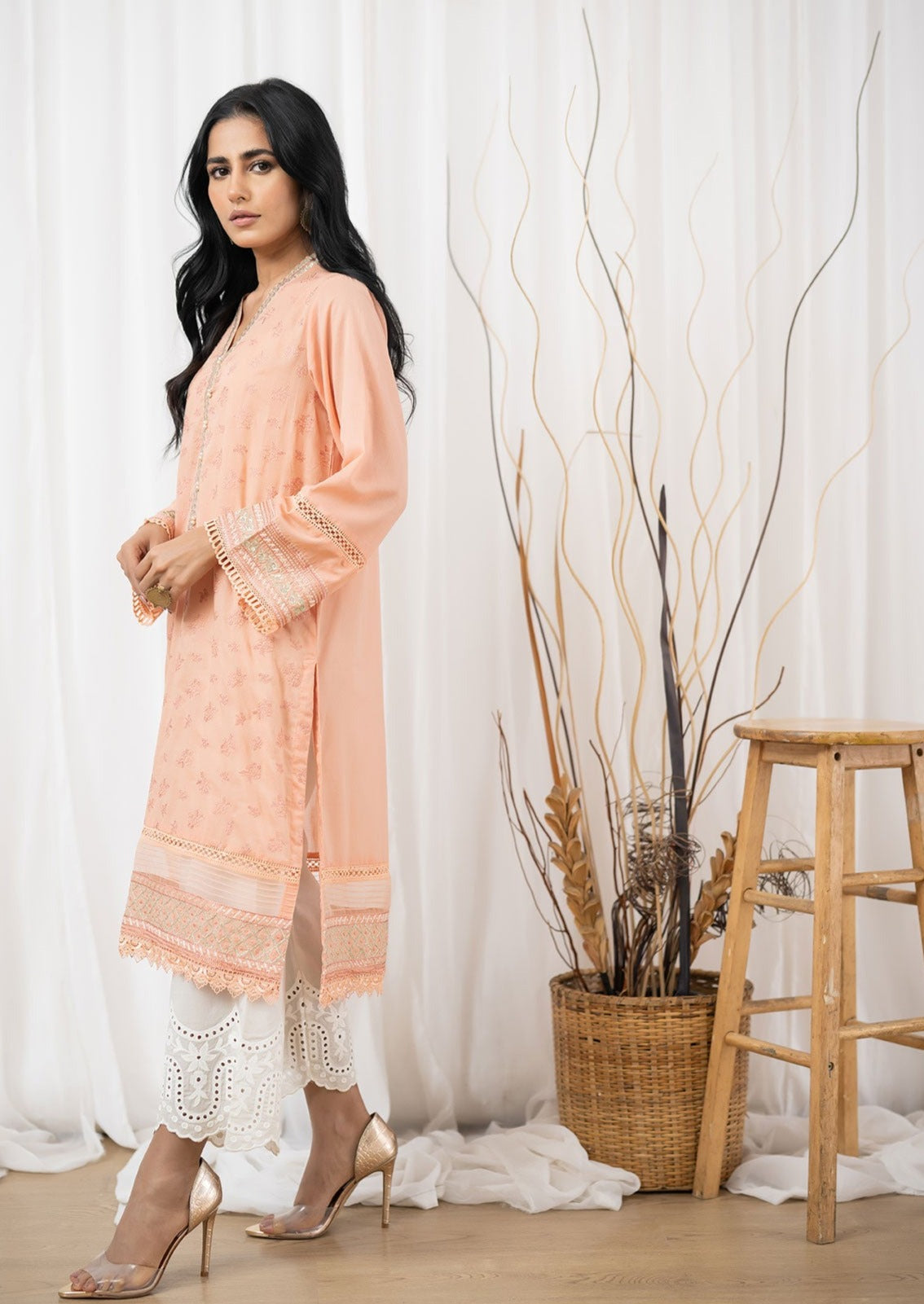 Peach- Women's Kurta