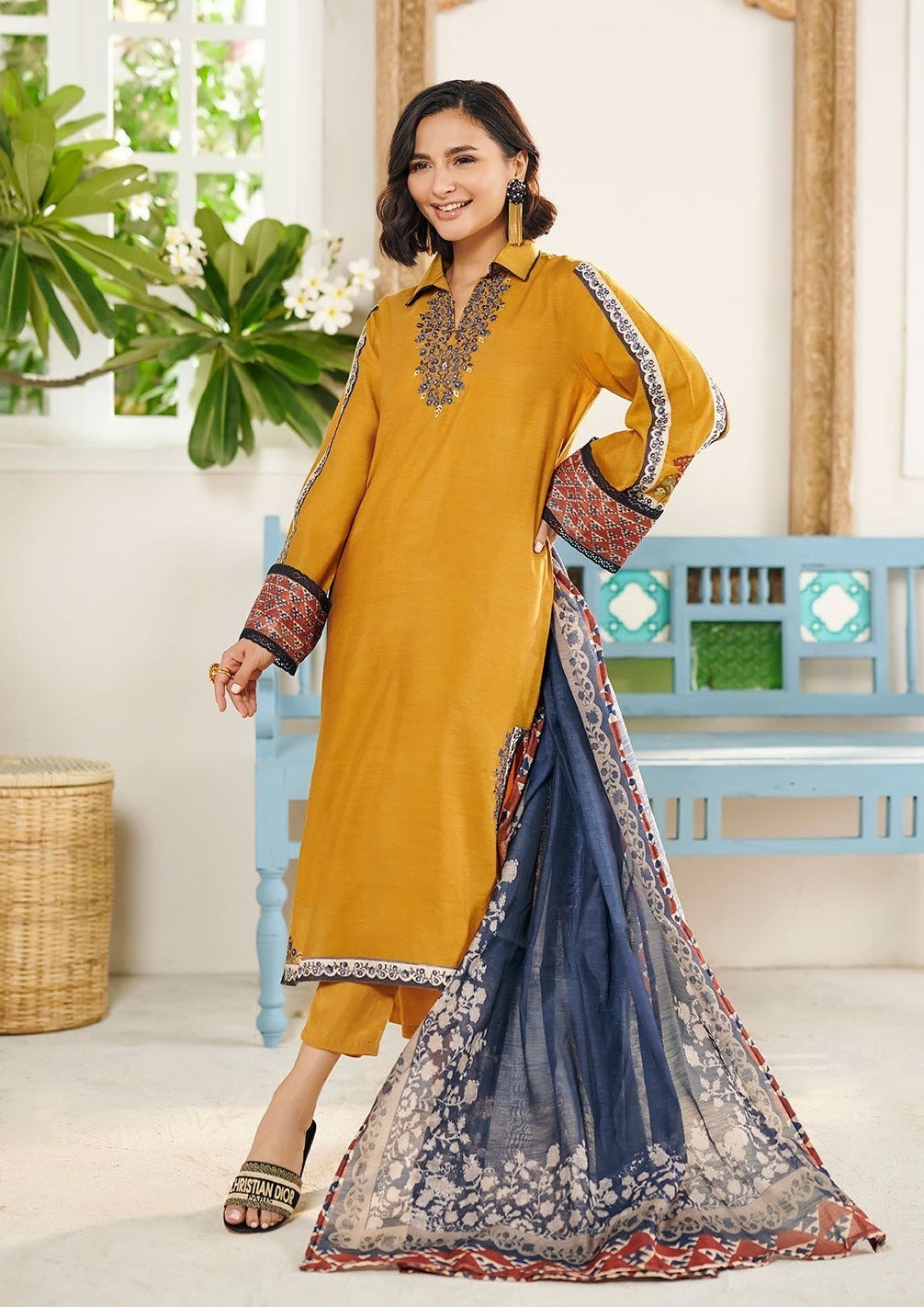 Mustard- Women's Dress -