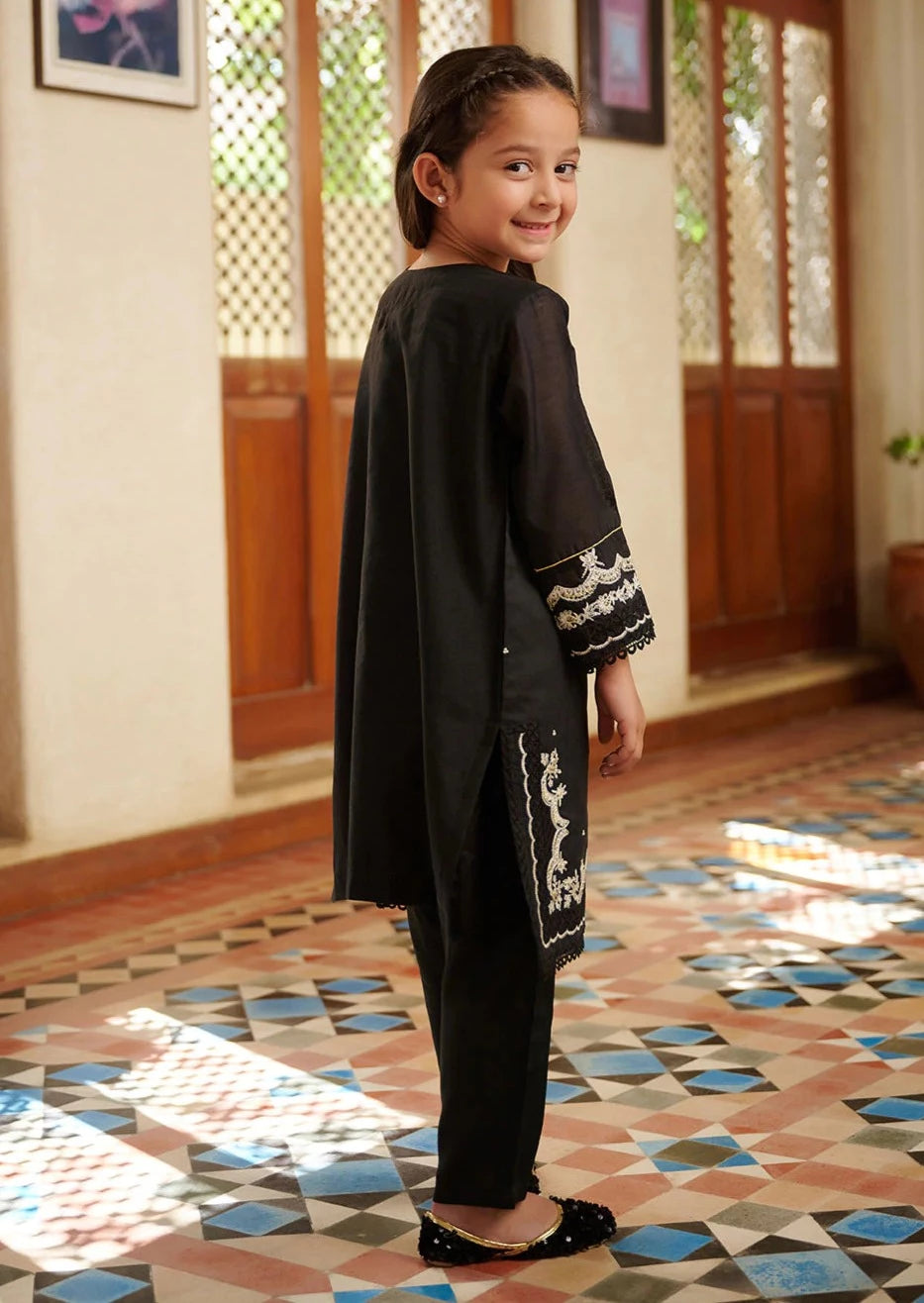 Black - Girl's Dress - DK-0123