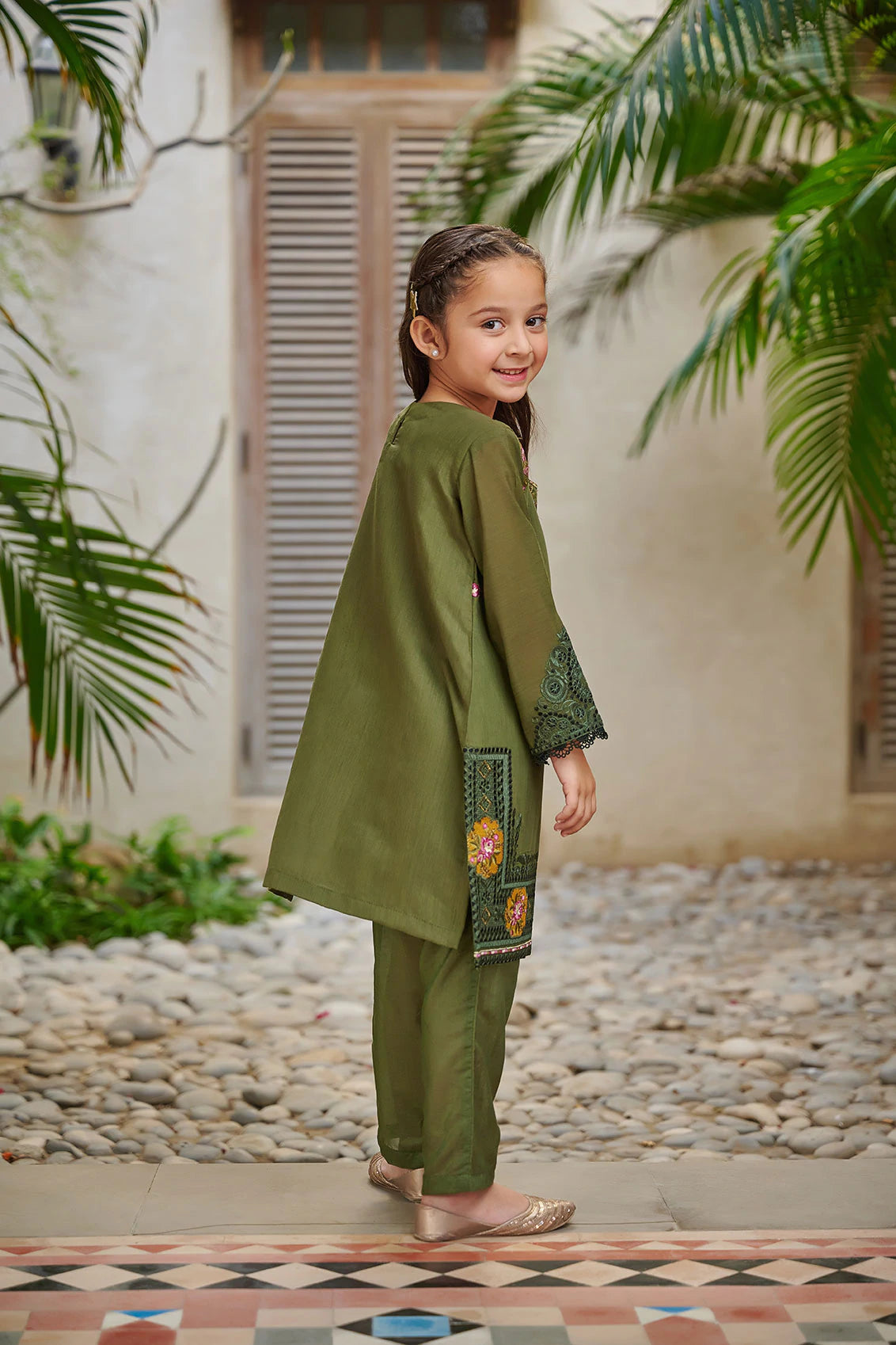 Dark green 2025 girls dress