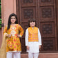 Yellow & White Cotton - 3 Piece Kurta Shalwar