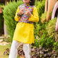 Yellow Cotton 3-Piece Kurta Shalwar