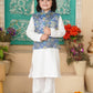 White Cotton 3-Piece Kurta Shalwar