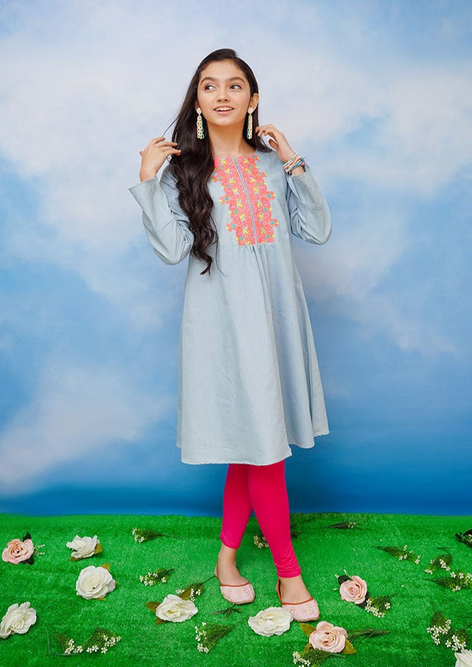 Blue - Girl's Kurta