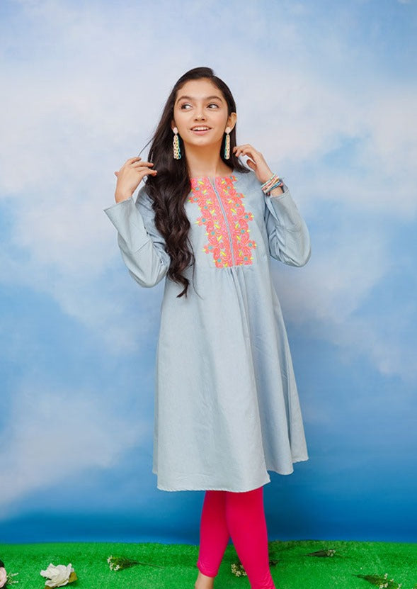 Blue - Girl's Kurta