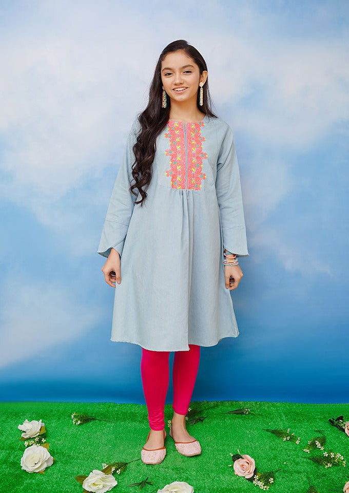 Blue - Girl's Kurta