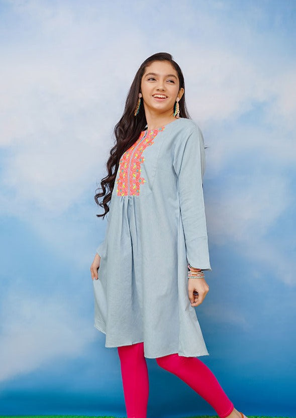 Blue - Girl's Kurta