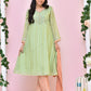 Green & Peach - Girl's Dress