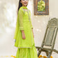 Lime Green - Girl's Gharara Dress