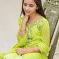 Lime Green - Girl's Gharara Dress