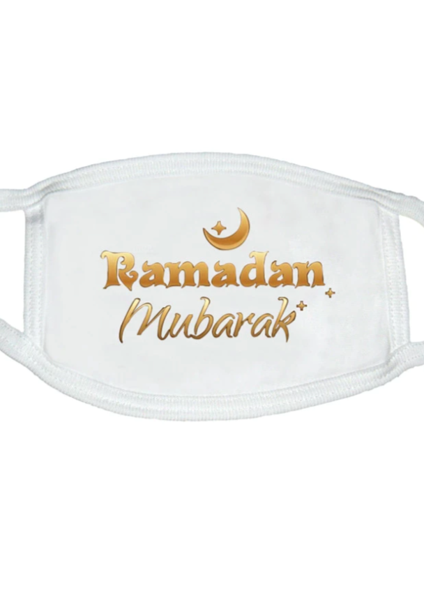 White Face Mask - Ramadan Mubarak