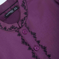 Embroidered Kurta Shalwar : Dark Purple & Offwhite