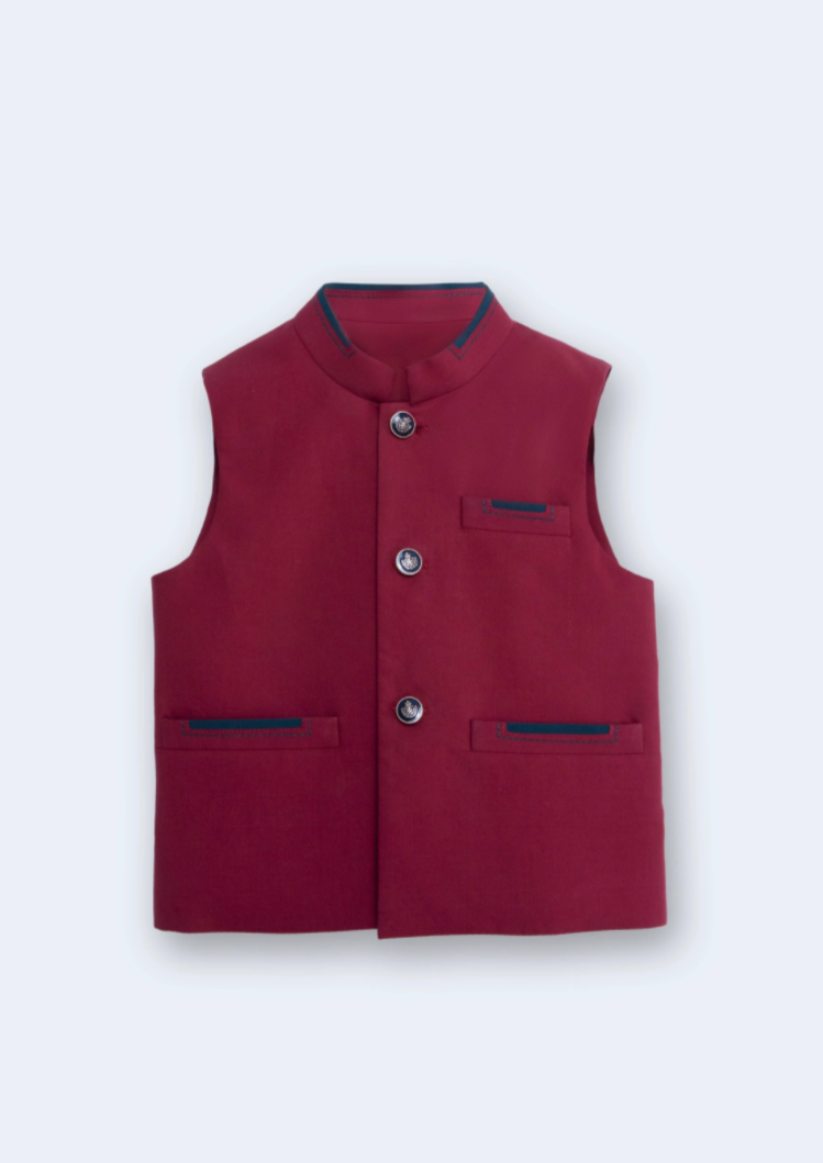 Red - Boy's Waist Coat