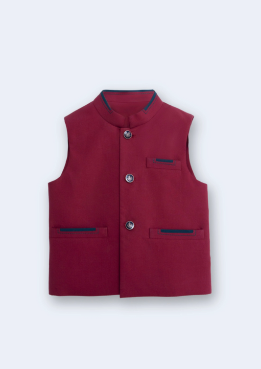 Red - Boy's Waist Coat