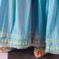 Light Blue - Girl's Gharara Dress