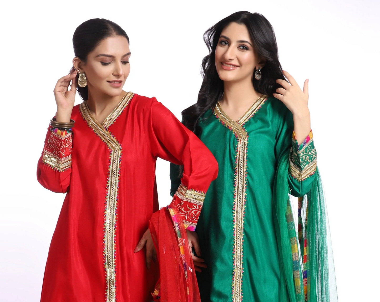 Green - Women's Gharara Dress