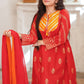 Red & Orange - Girl's Gharara Dress