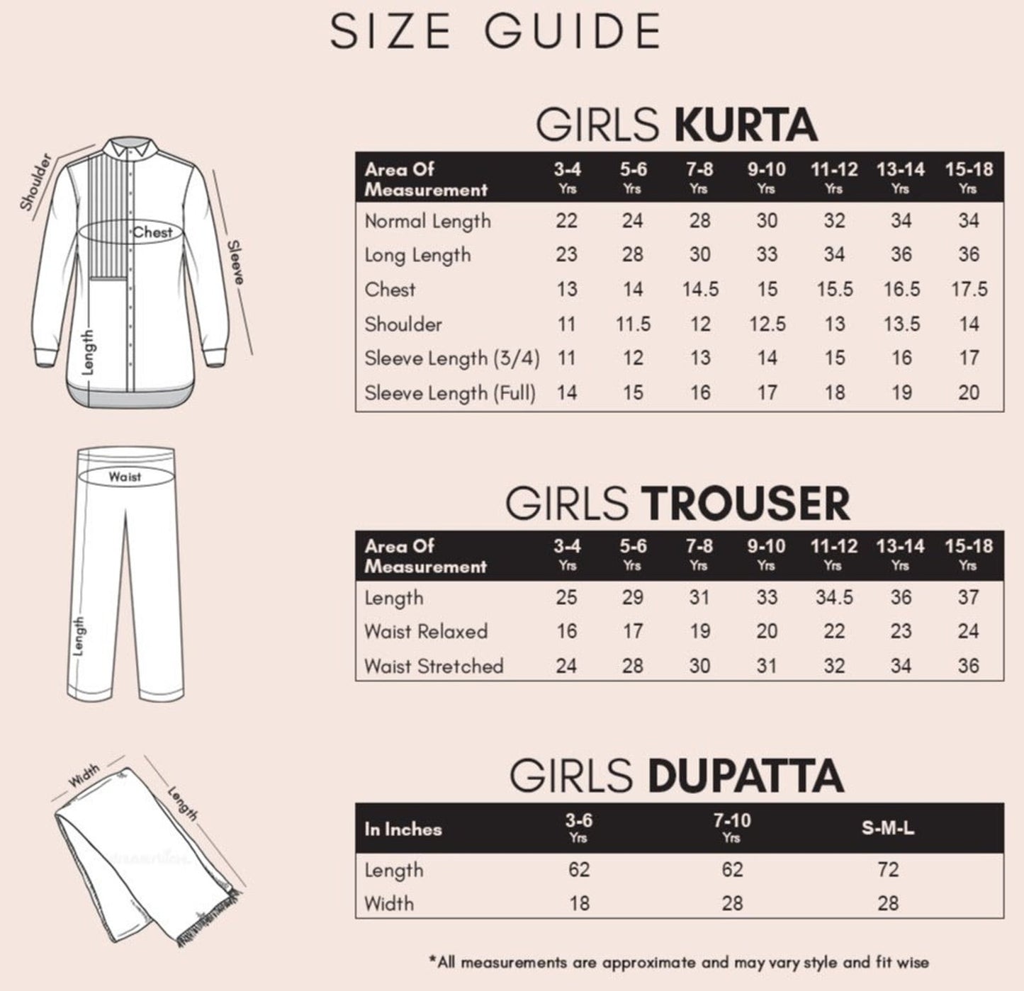 Off White - Girl's Gharara Dress