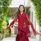 Red - Girl's Gharara Dress