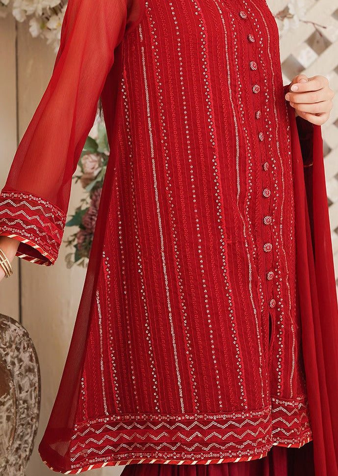 Maroon - Girl's Gharara Dress
