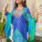 Blue & Emerald Green - Girl's Gharara Dress