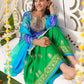 Blue & Emerald Green - Girl's Gharara Dress