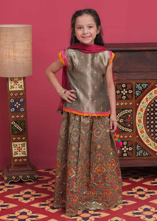 Gold- Girl's Lehnga Dress