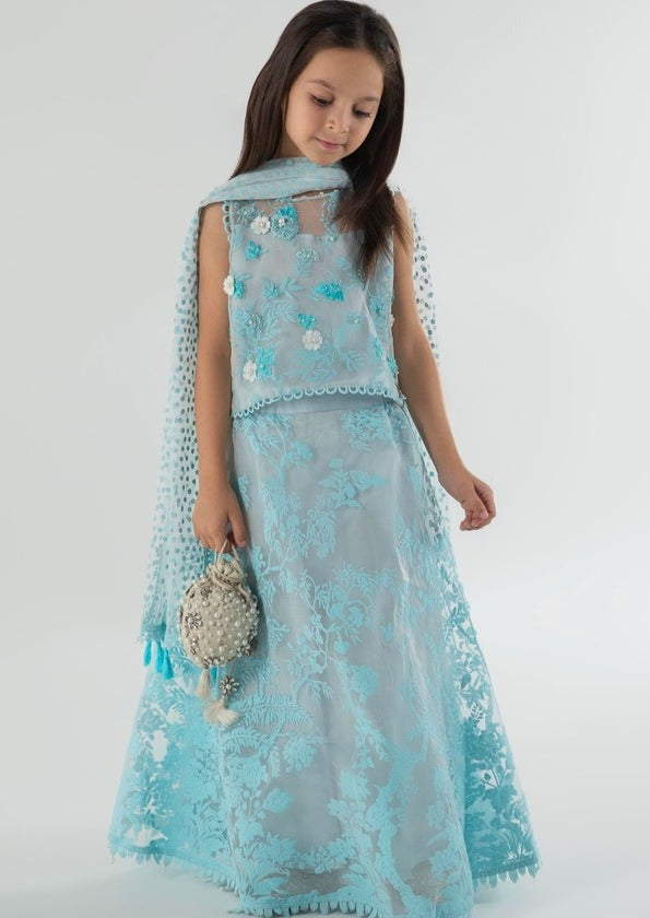 Blue - Girl's Lehnga Dress